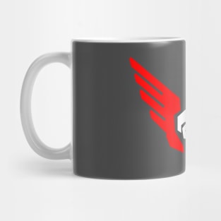 Street Fighter the Movie Shadaloo logo Red and White Mug